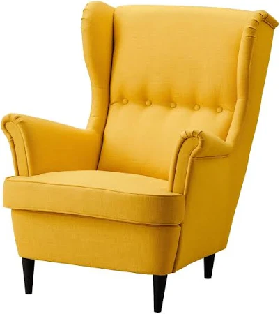 Modern Yellow Wingback Accent Armchair by Joevie